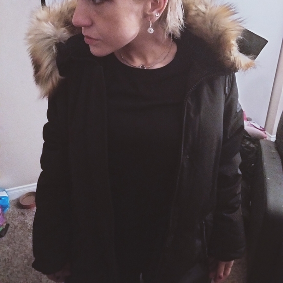 Sam Edelman black fur coat - Picture 3 of 12